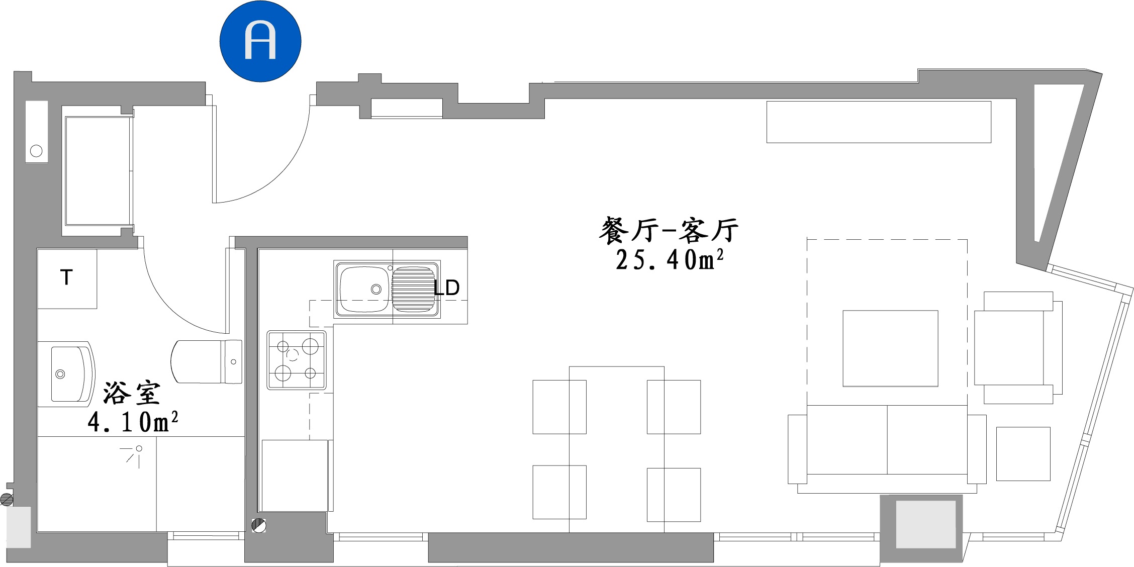 户型1平面图（1